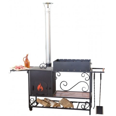 Мангалы для дачи с печкой под казан – удобное решение для двора и готовки на огне